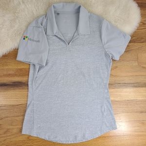 Adidas Microsoft Golf Polo Heather Grey | Small